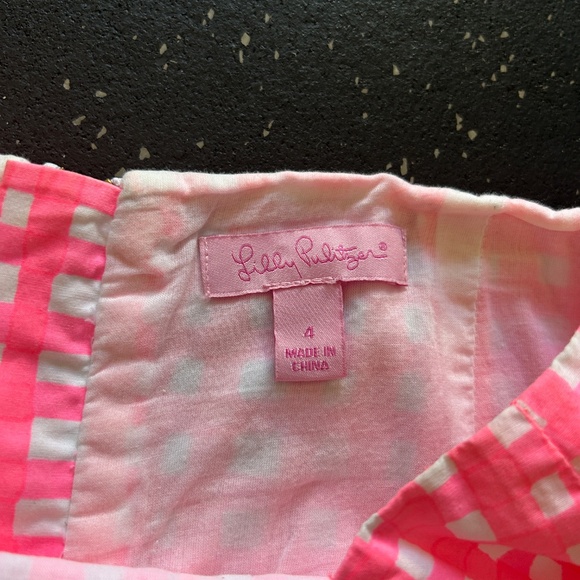 Lilly Pulitzer Neon Pink Gingham Tate Mini Skirt - Picture 4 of 4